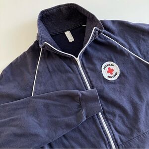 American Apparel Y2K Red Cross Track Sweater*